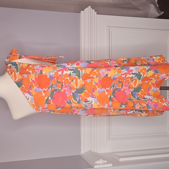 Pink Lily Vibrant Floral One-Shoulder Mini Dress - Picture 3 of 9